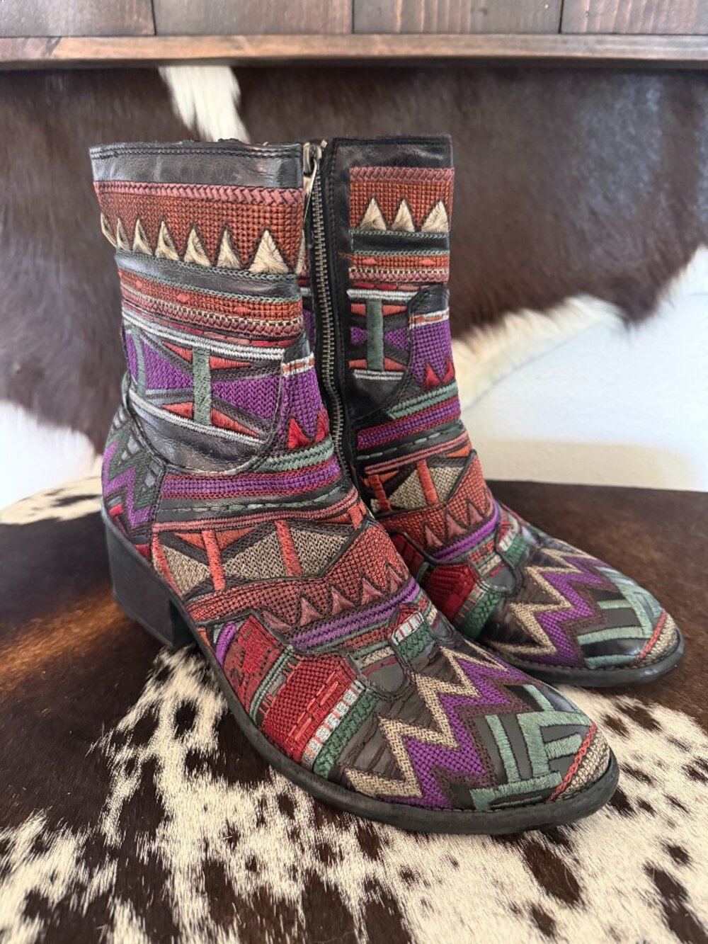 Marco Delli Women's Senegal Fashion Booties - Round Toe - W8 ($950 MSRP)